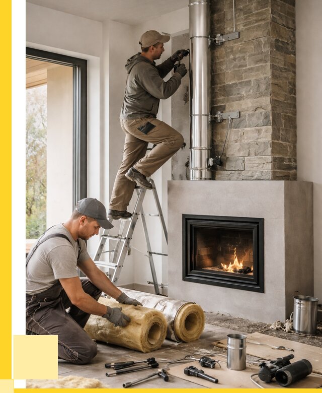 Монтаж дымоходов для каминов в Октябрьском от 15536 р. ЭриданКтб