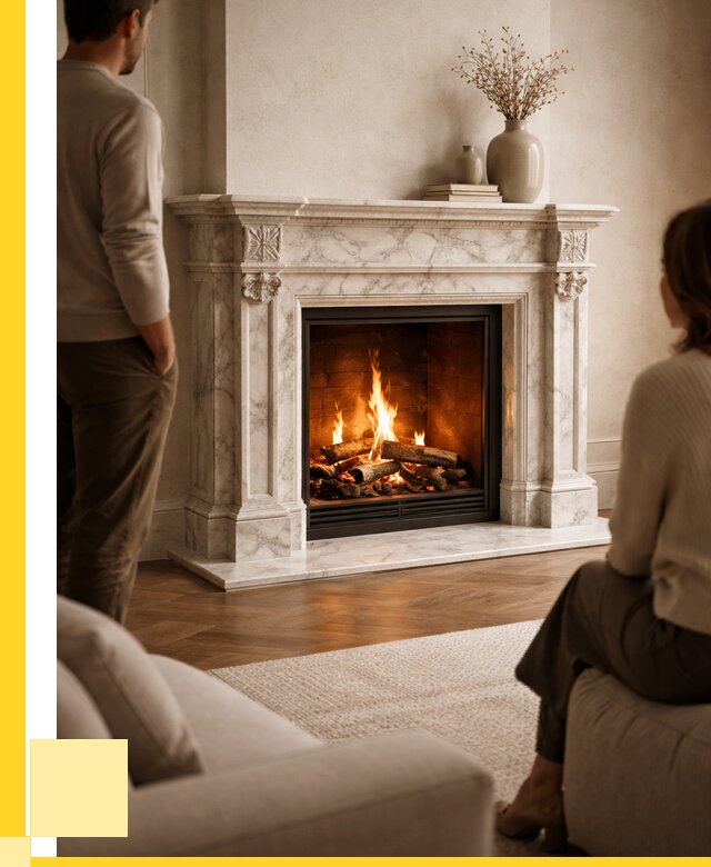 Мраморные камины под ключ в Октябрьском от 258925 р. | ЭриданКтб