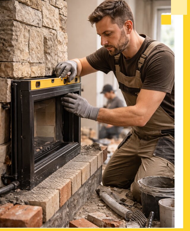 Дровяные камины под ключ в Октябрьском: монтаж, обустройство