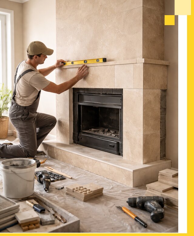 Установка и монтаж каминов в частном доме под ключ в Октябрьском