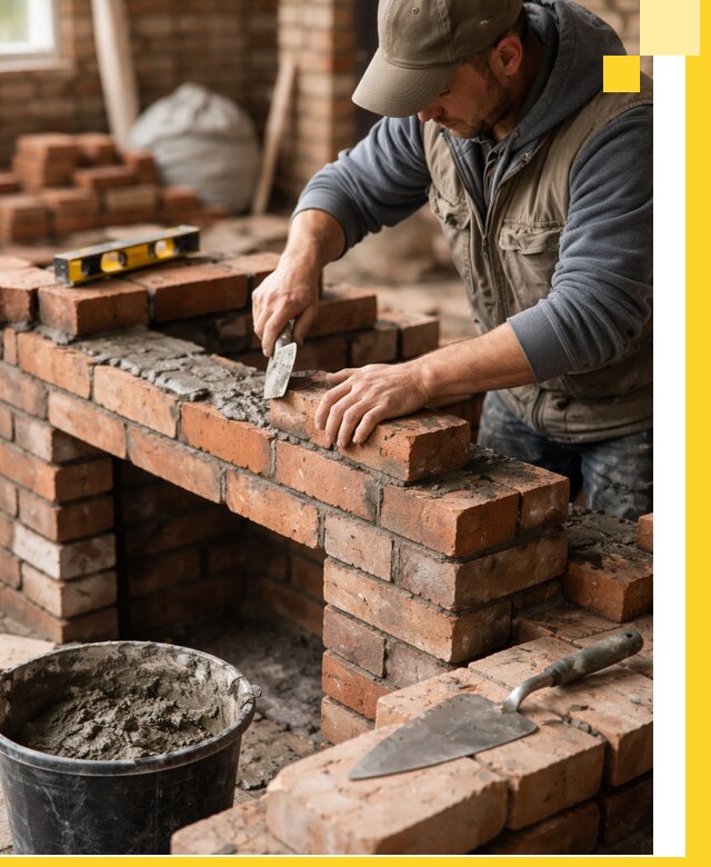 Кладка каминов под ключ в Октябрьском профессиональная отделка и монтаж