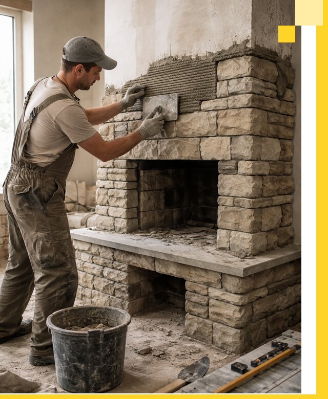 Строительство каминов под ключ в Октябрьском от проектирования до монтажа