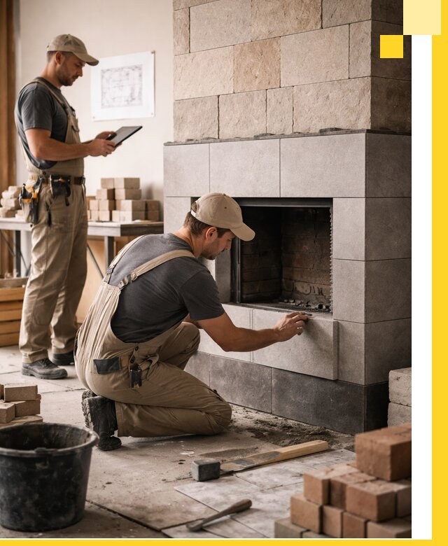 Индивидуальные проекты каминов и каминных систем в Октябрьском