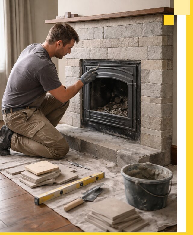 Профессиональный ремонт каминов в Октябрьском восстановление и сервис