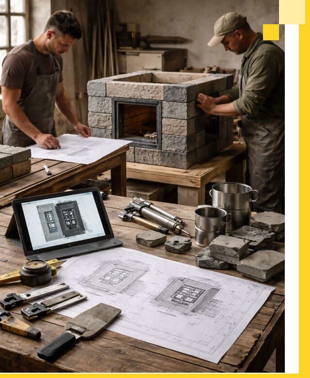 Разработка проектов печей с согласованием и монтажом в Октябрьском