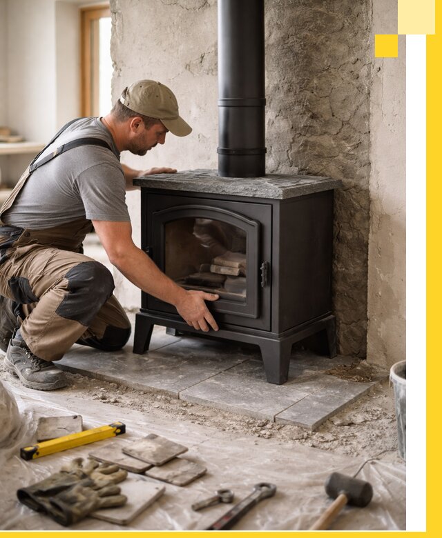 Профессиональный монтаж печей и каминов в Октябрьском под ключ