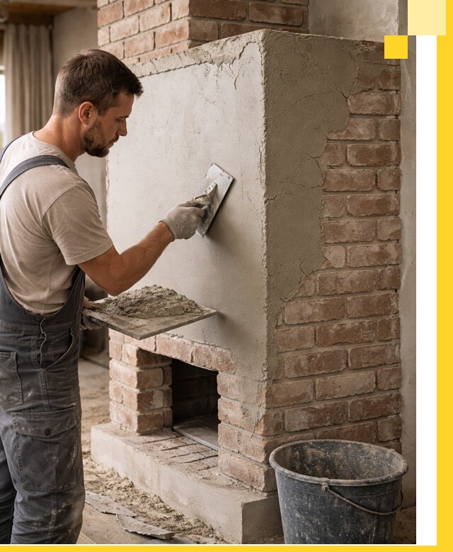 Отделка печей и облицовка каминов в Октябрьском под ключ