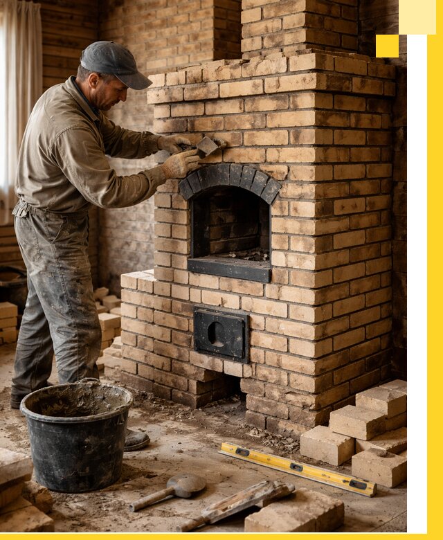 Кирпичные печи под ключ в Октябрьском: проектирование и кладка
