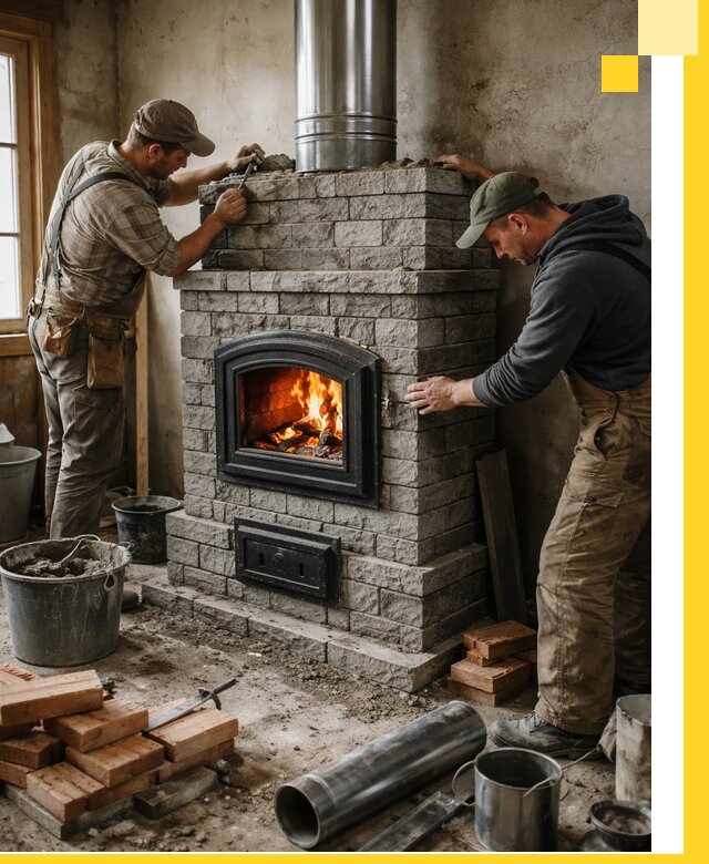 Производство, поставка и монтаж дровяных печей в Октябрьском