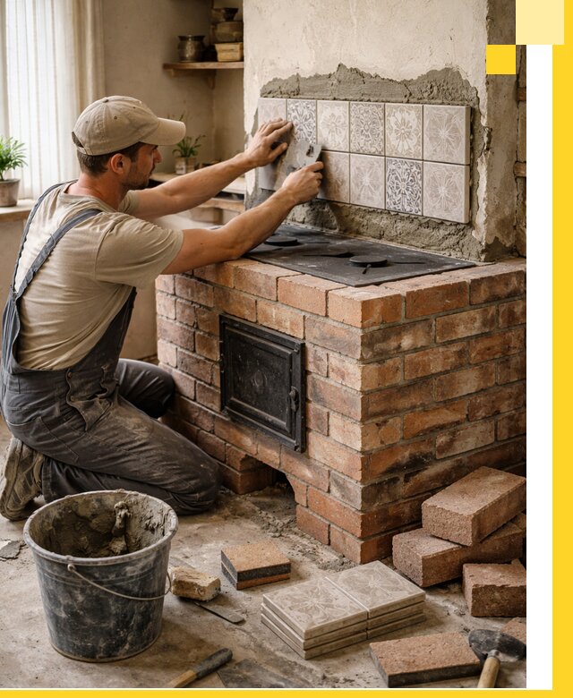 Печи с плитой на заказ монтаж гарантия и сервис в Октябрьском