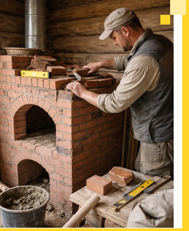 Изготовление и установка русских печей в Октябрьском под ключ