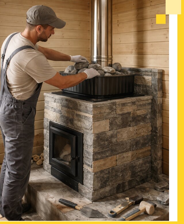 Печи для парной в Октябрьском, производство, монтаж и обслуживание