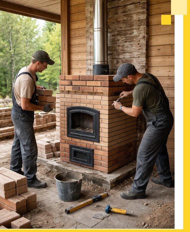 Производство и установка дачных печей под ключ в Октябрьском