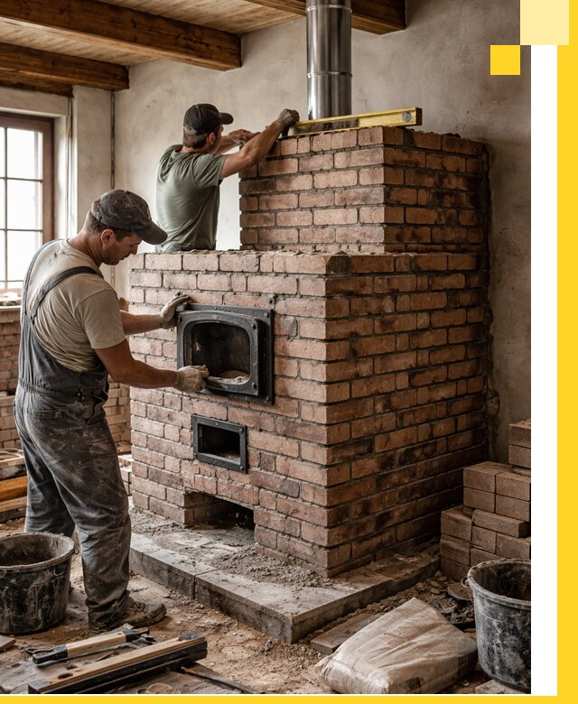 Печи для загородного дома под ключ в Октябрьском — монтаж и сервис