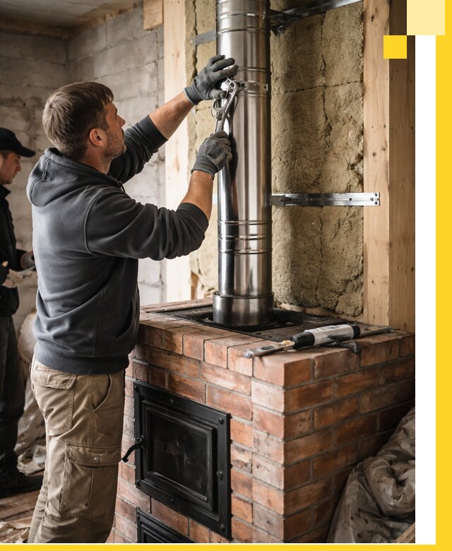 Изготовление и монтаж печей и дымоходов под ключ в Октябрьском