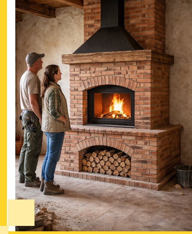 Печи камины из кирпича в Октябрьском от 124284 р. | ЭриданКтб