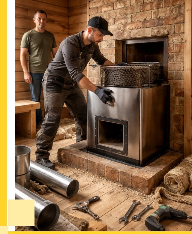 Монтаж банных печей под ключ в Октябрьском от 18643 р., ЭриданКтб