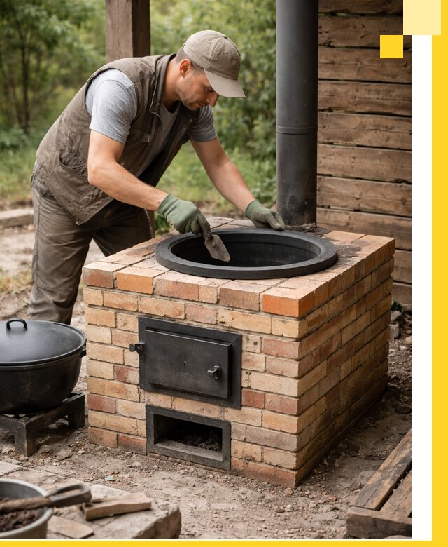 Изготовление и установка печей для казана в Октябрьском под ключ