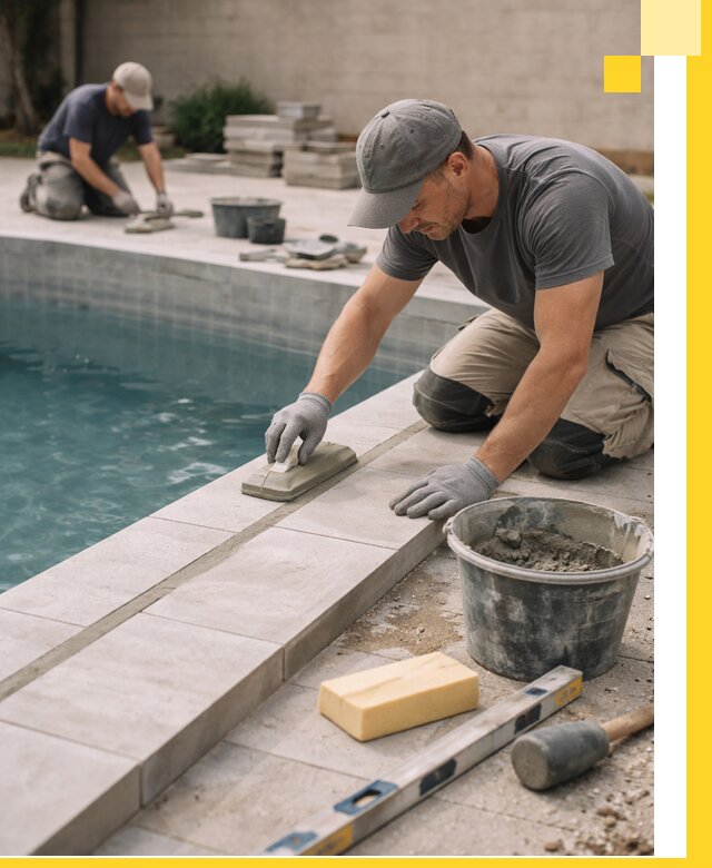 Отделка бассейнов в Октябрьском: декоративная отделка и гидроизоляция