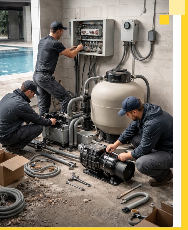 Профессиональный монтаж оборудования для бассейнов в Октябрьском