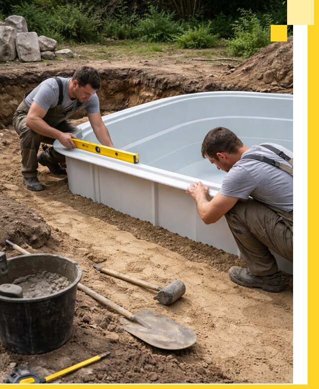 Производство и установка пластиковых бассейнов в Октябрьском под ключ
