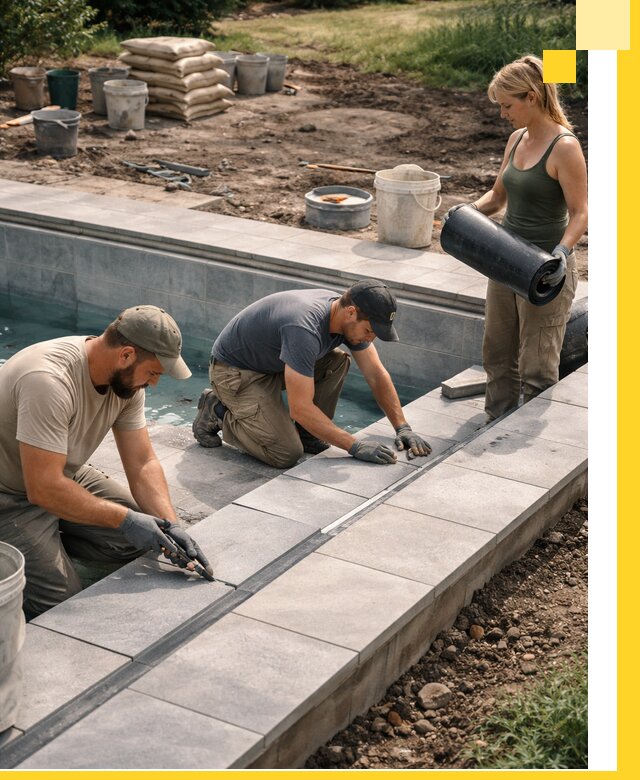 Строительство и монтаж уличных бассейнов под ключ в Октябрьском