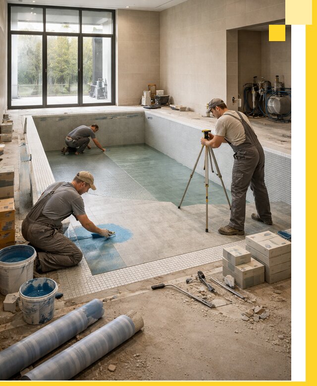 Проект и строительство закрытых бассейнов в Октябрьском под ключ