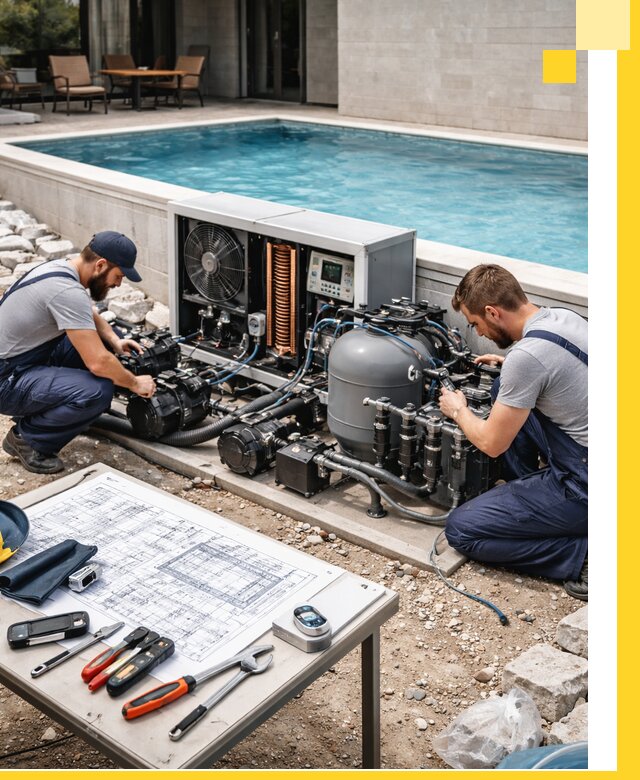 Проектирование и монтаж бассейнов с подогревом в Октябрьском