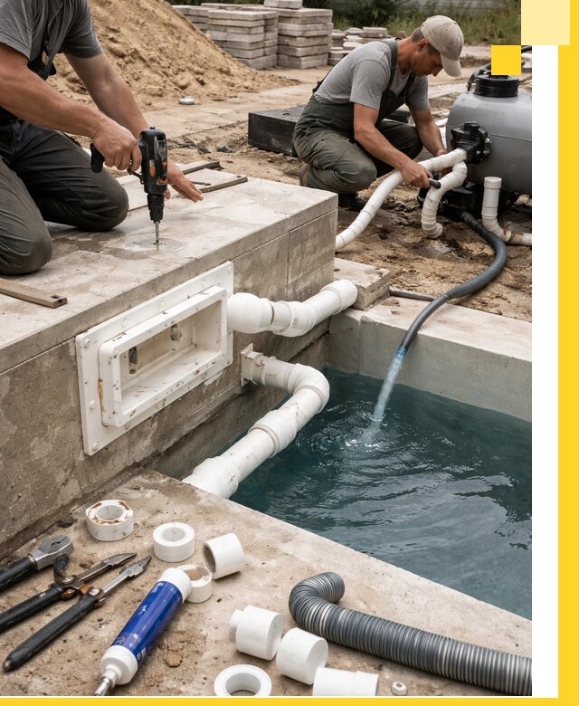 Строительство скиммерных бассейнов под ключ в Октябрьском