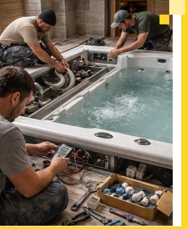 Гидромассажные бассейны под ключ в Октябрьском, дизайн и монтаж