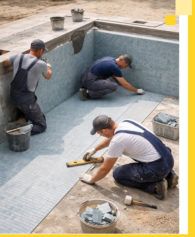 Укладка и установка плитки для бассейнов под ключ в Октябрьском