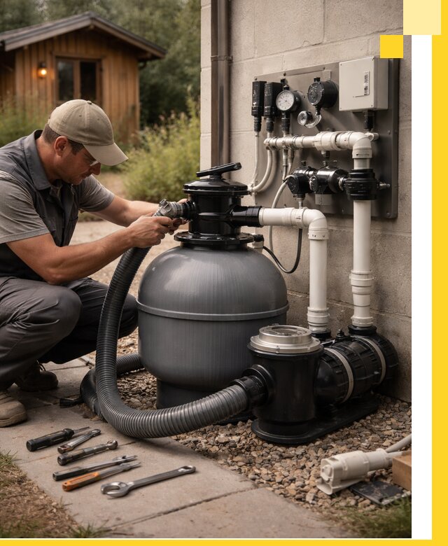 Продажа и монтаж фильтров и насосов для бассейнов в Октябрьском