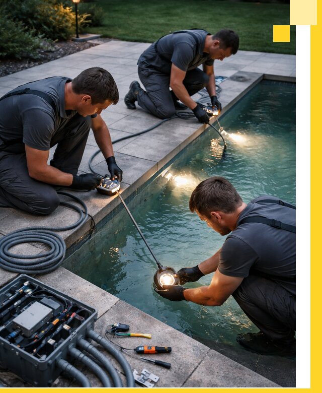 Профессиональное освещение бассейнов в Октябрьском: дизайн и монтаж