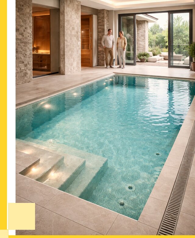 Бассейн во дворе в Октябрьском: проект, отделка от 1242840 р. | ЭриданКтб