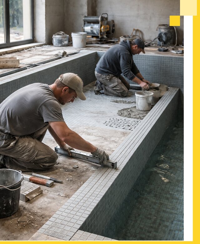 Строительство бассейна в частном доме в Октябрьском под ключ