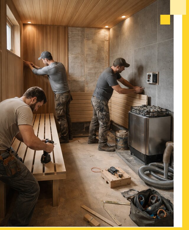 Сауны под ключ в Октябрьском, проектирование, строительство, отделка