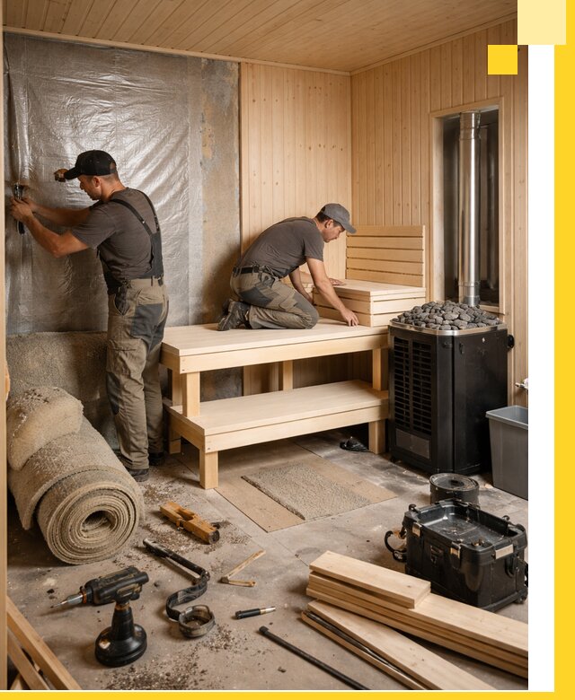 Проекты саун под ключ в Октябрьском дизайн и строительство