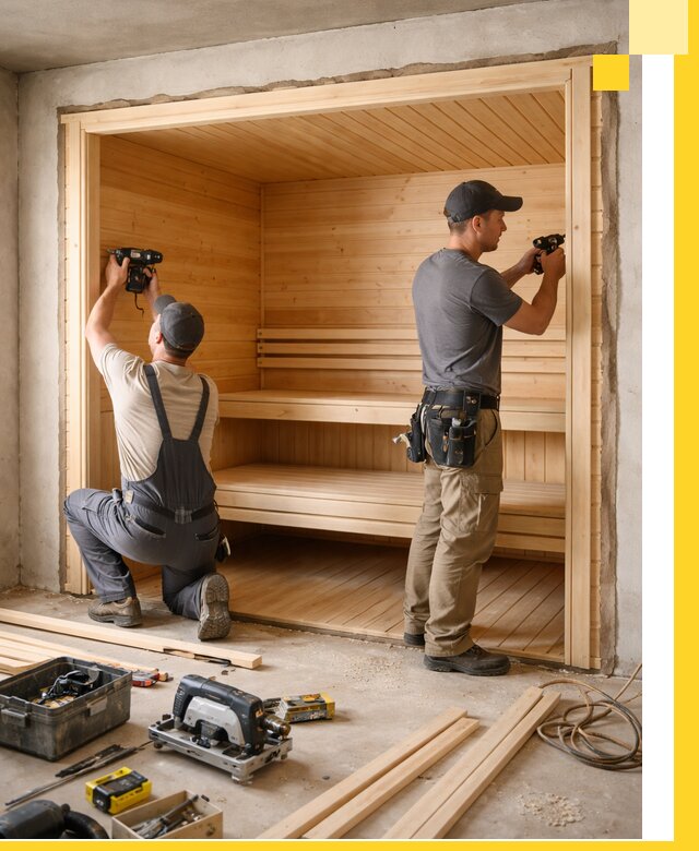 Монтаж саун под ключ в Октябрьском — проектирование и установка