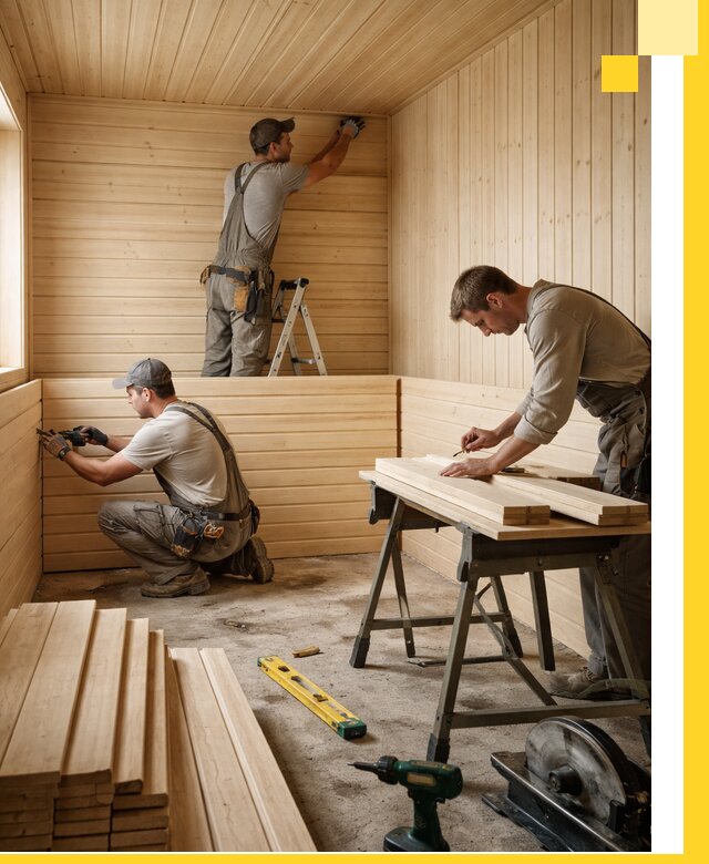 Обшивка саун в Октябрьском из натуральной древесины под ключ