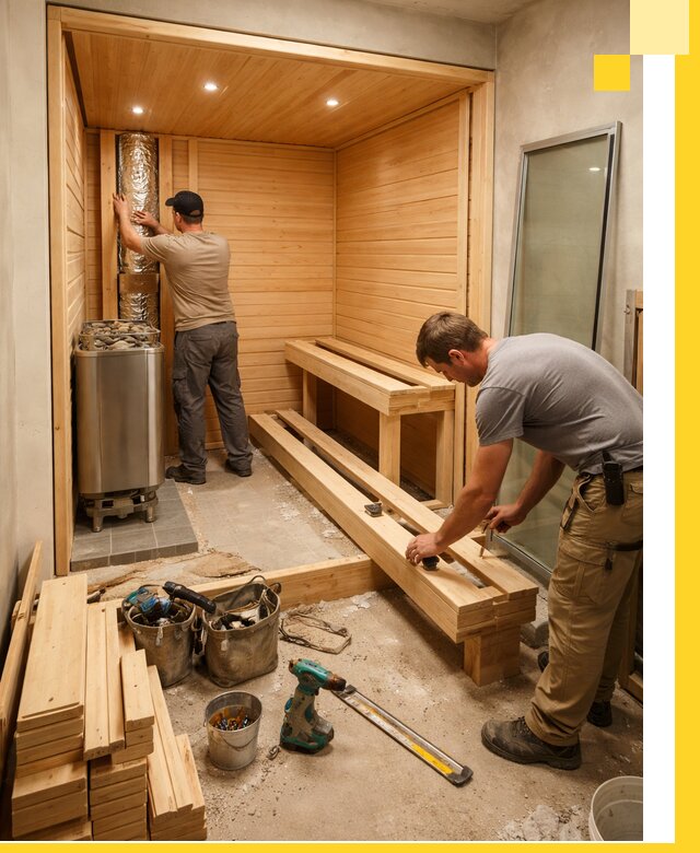 Проектирование и установка домашних саун под ключ в Октябрьском