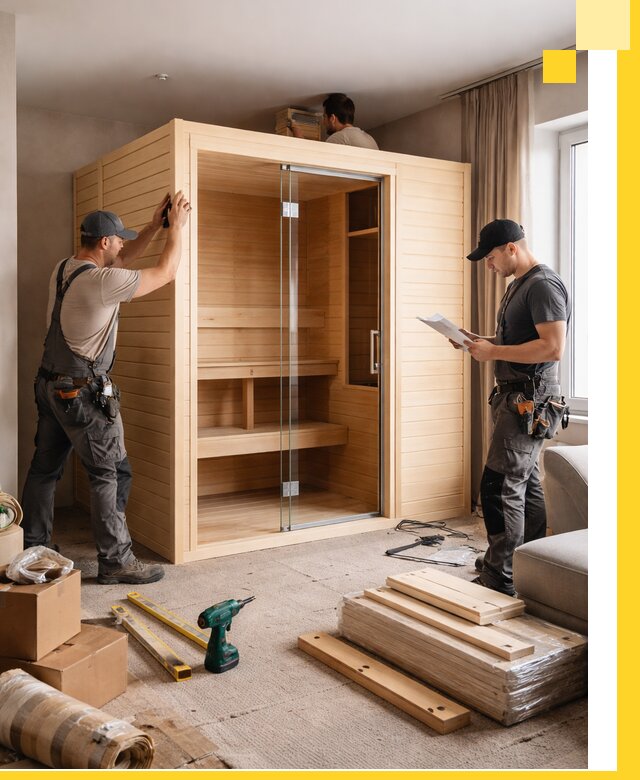 Установка и благоустройство саун в квартире в Октябрьском