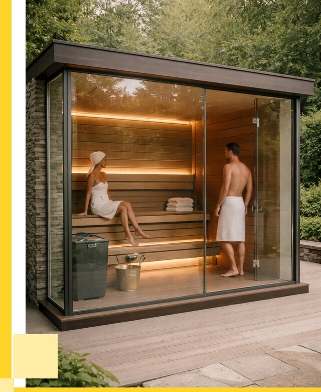 Сауна стеклянная и двери для сауны в Октябрьском от 258925 р. | ЭриданКтб