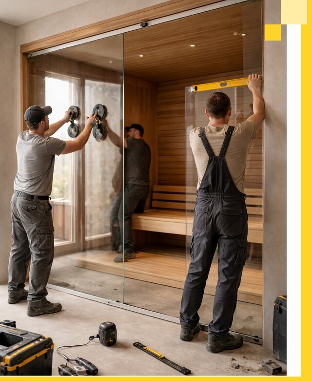 Производство и монтаж стеклянных саун под ключ в Октябрьском