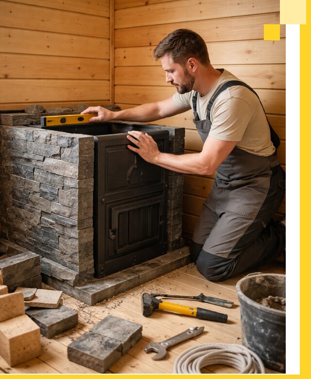 Производство и установка печей для саун под ключ в Октябрьском