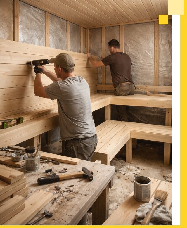 Профессиональная отделка бань и саун под ключ в Октябрьском