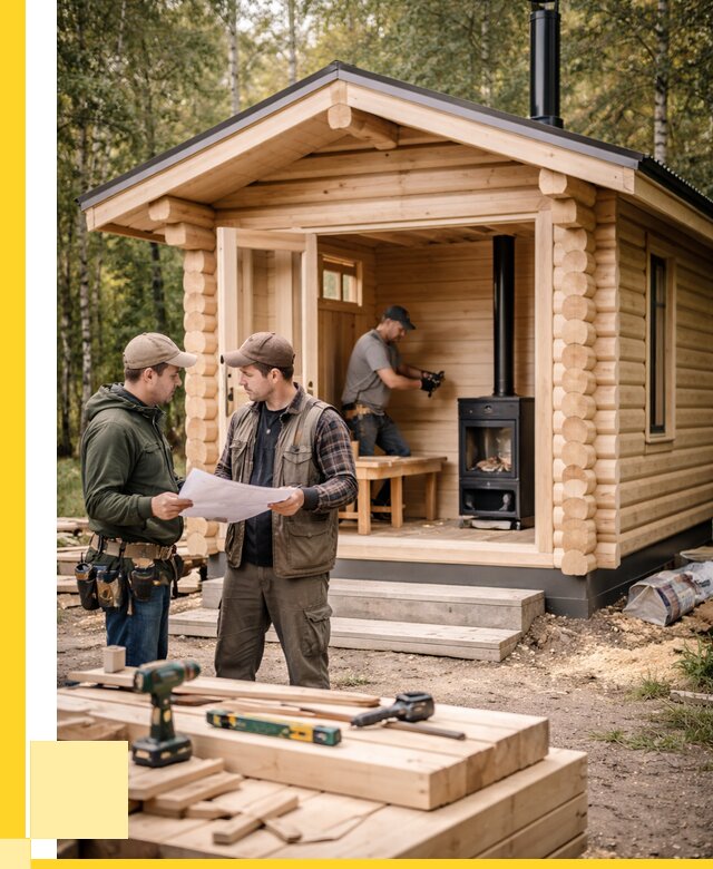 Монтаж бань под ключ в Октябрьском — от 207140 р. | ЭриданКтб