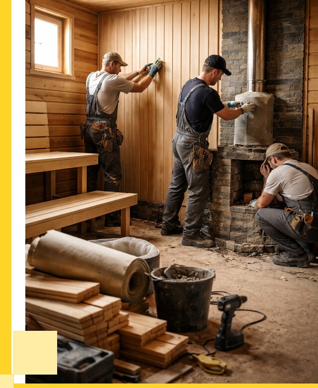 Ремонт бань под ключ в Октябрьском от 46607 р. | ЭриданКтб