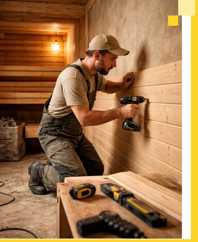 Профессиональная внутренняя отделка бани в Октябрьском под ключ