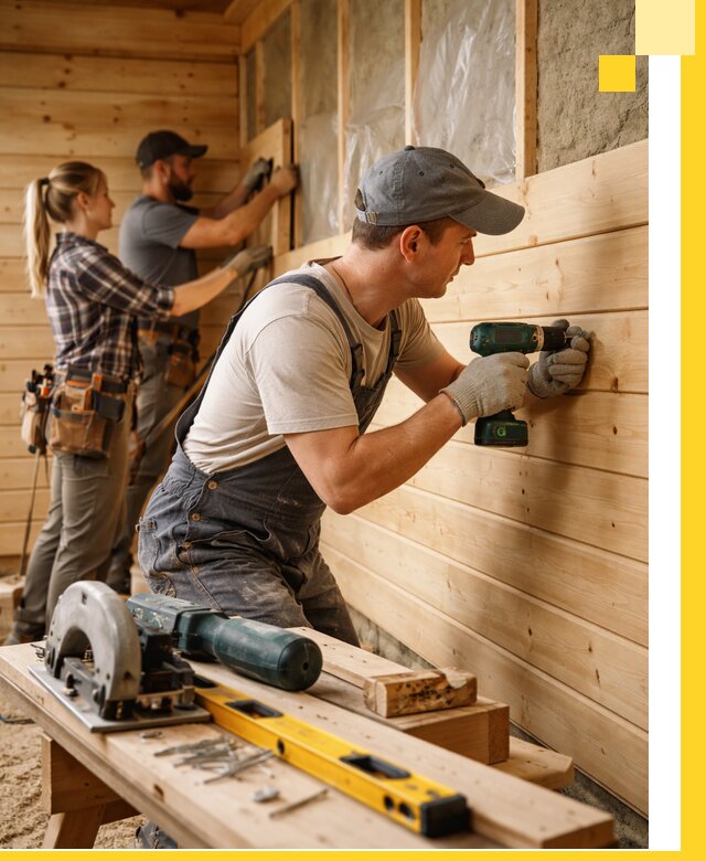 Обшивка бань под ключ в Октябрьском: отделка стен и потолков