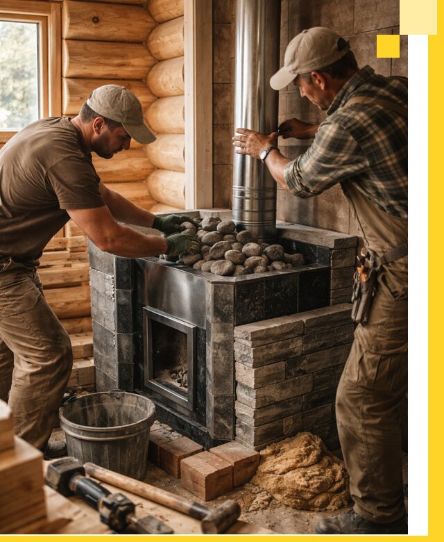 Строительство и отделка русских бань под ключ в Октябрьском